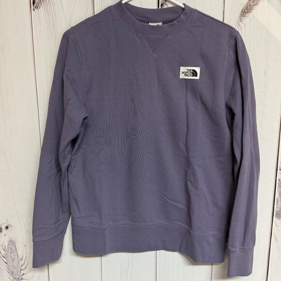 The North Face Heritage Patch Crew Sweatshirt Women’s Medium Lunar Slate EUC - Picture 1 of 11
